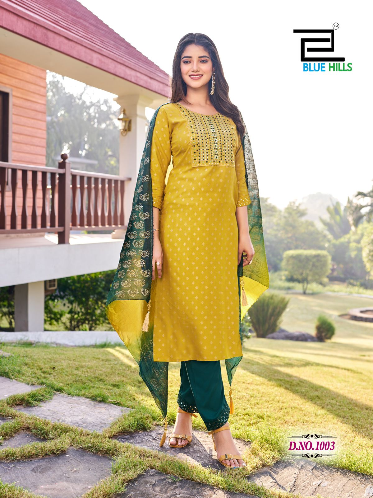 Suva By Blue Hills Rayon Kurti With Bottom Dupatta Wholesale Online